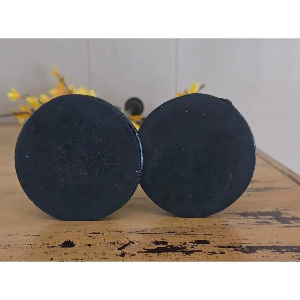 Cast Iron Taper Candle Holders Set of Two Great Pre-loved Condition